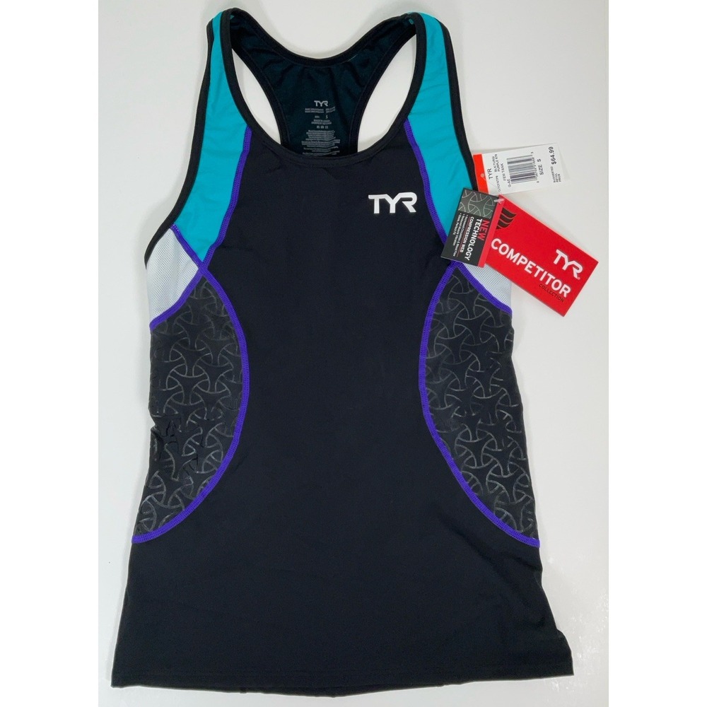 NWT Women's TYR Competitor Collection Compression Web Tank Top Racerback Small